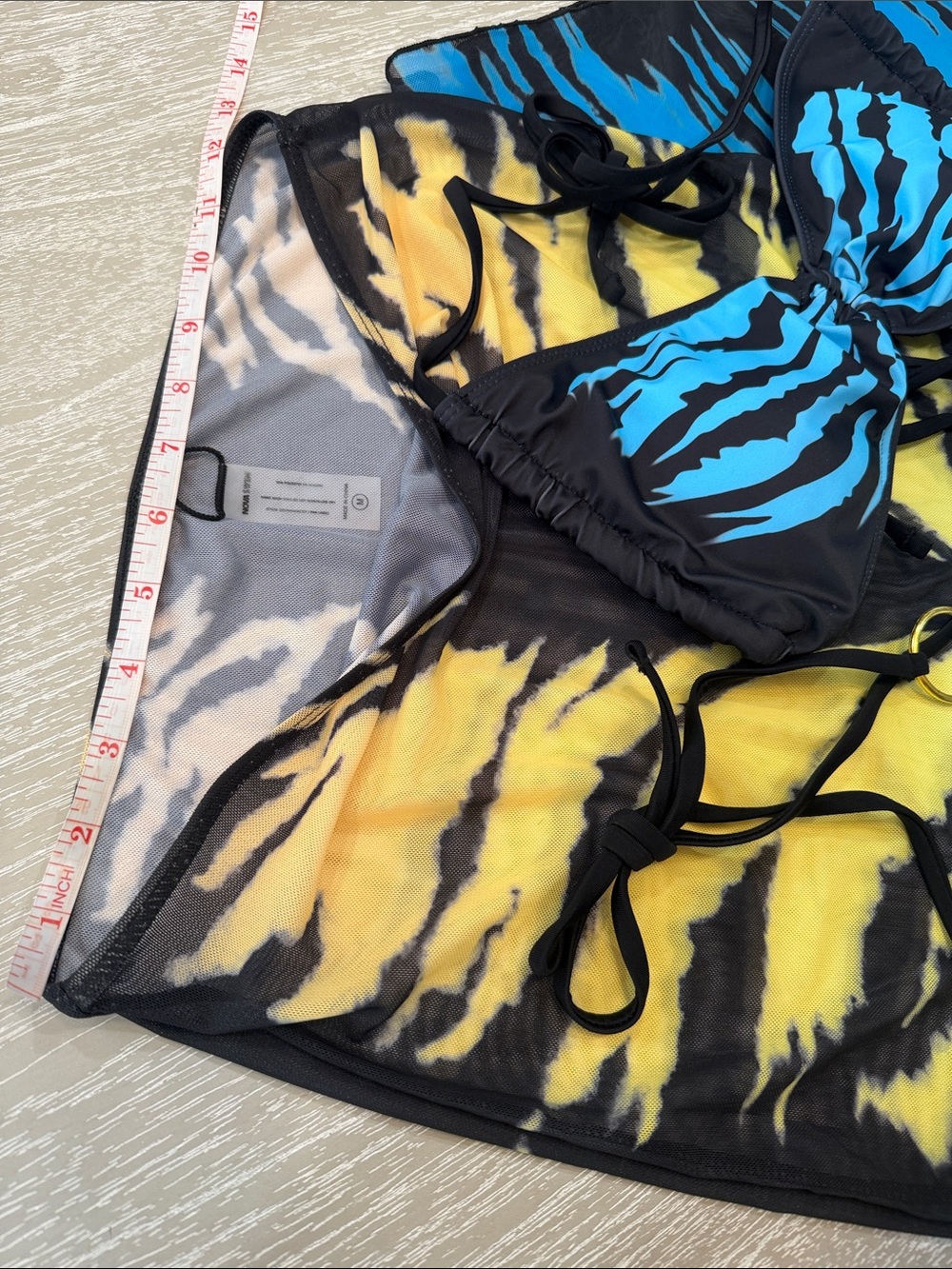 Mariposa Butterfly 3 Piece Bikini Set - Blue/combo - Picture 6 of 10